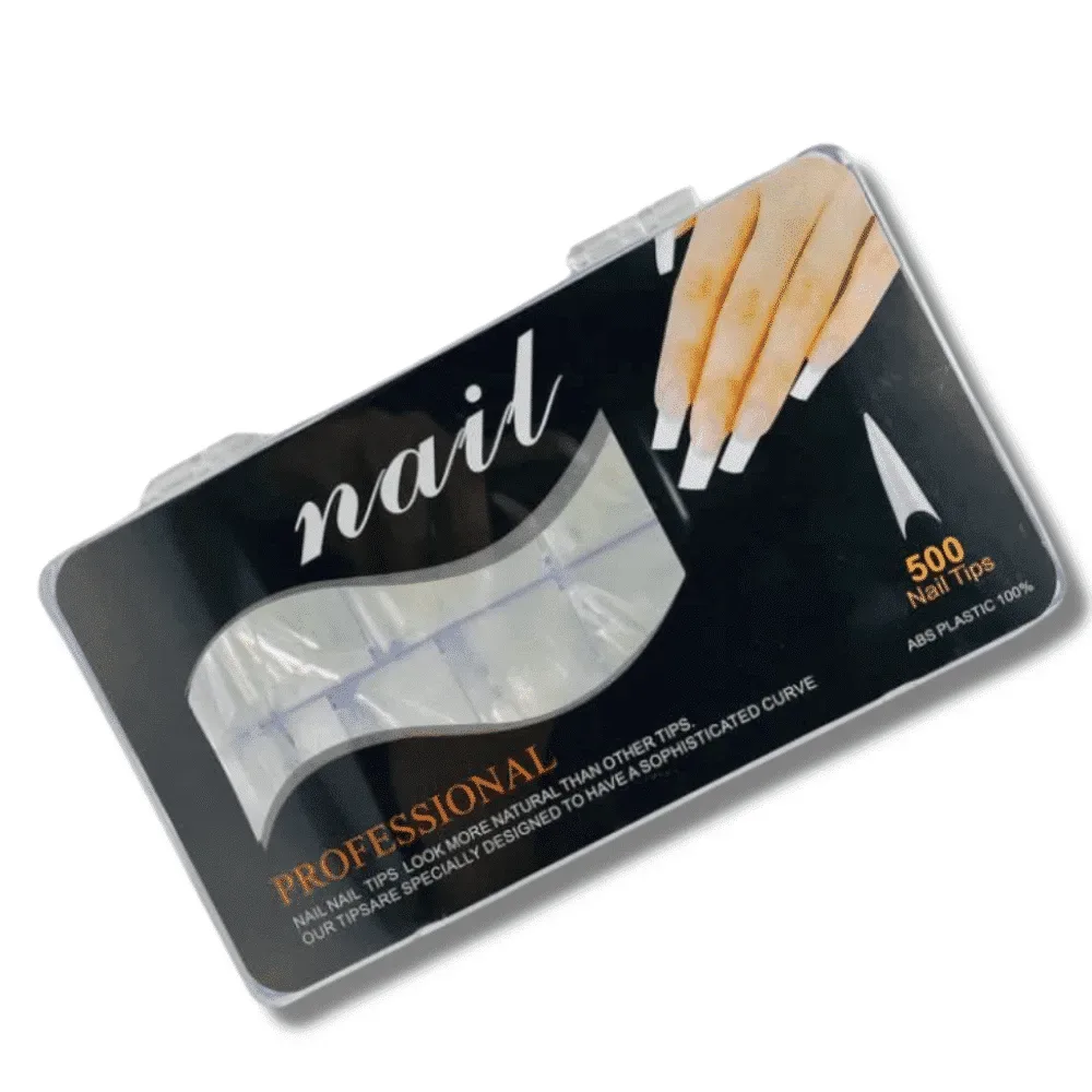Tips Stiletto caja de 500 Un. Alternativo Transparente Opaco