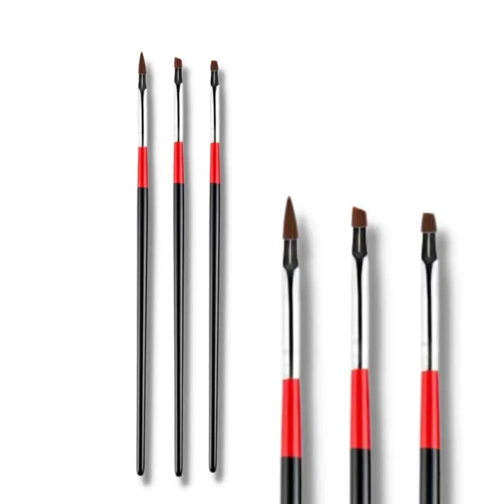 Set Pinceles para Nail Art (3 unidades)
