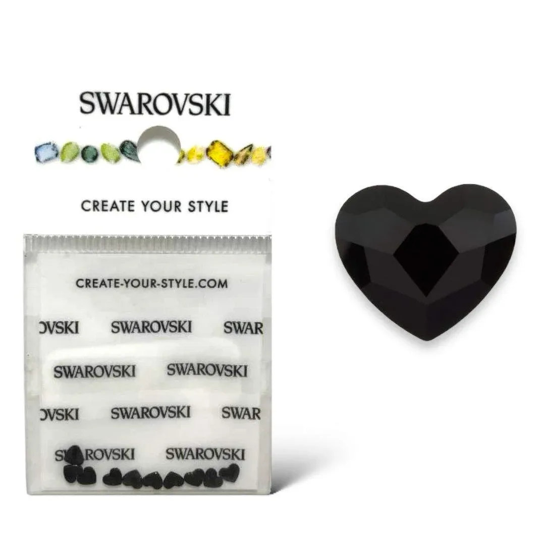 Cristal Swarovski Heart Jet  3.6mm (10 un)