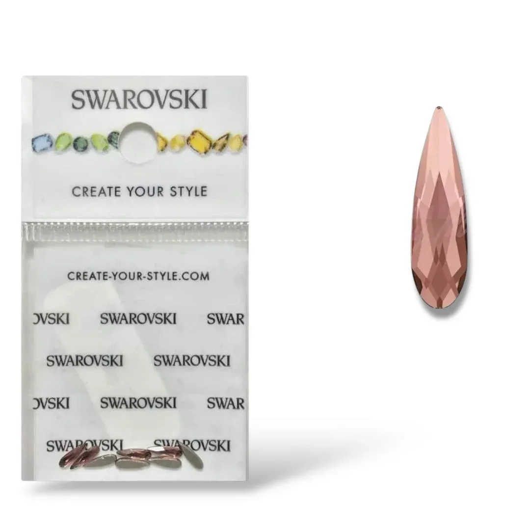 Cristal Swarovski Raindrop Blush Rose 6 x 1.7 mm