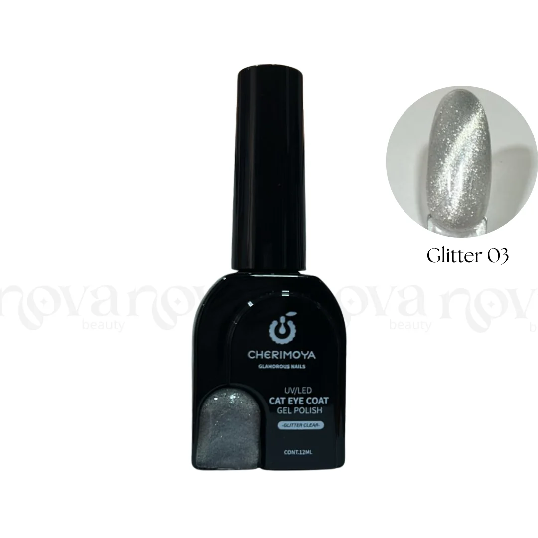 Esmalte Ojo de gato Cherimoya -  Glitter 003