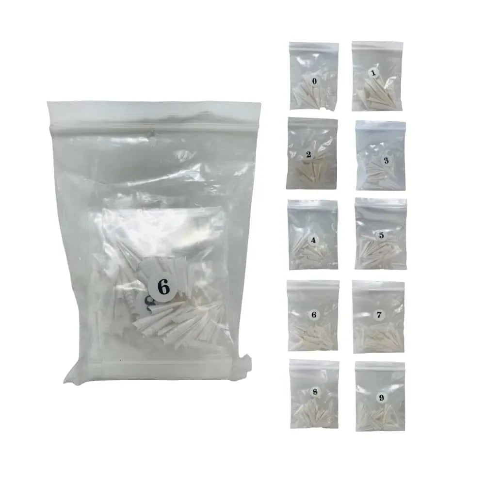 Tips Stiletto Blancos en Bolsa