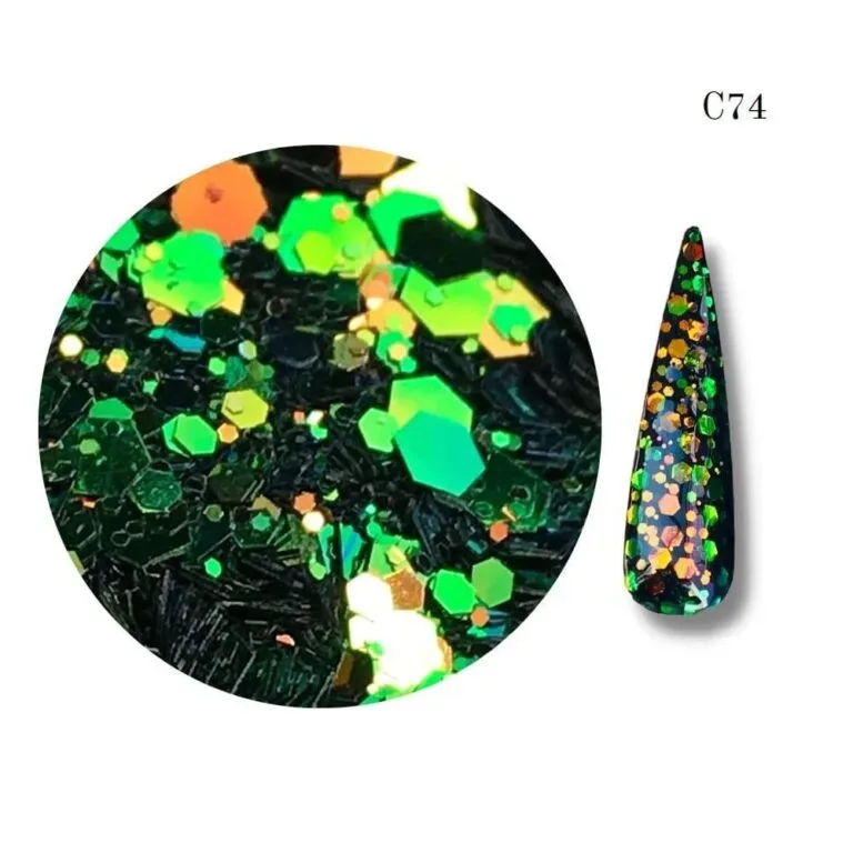 Confeti Hexagono Mix Verde - Tornasol 3gr C-74
