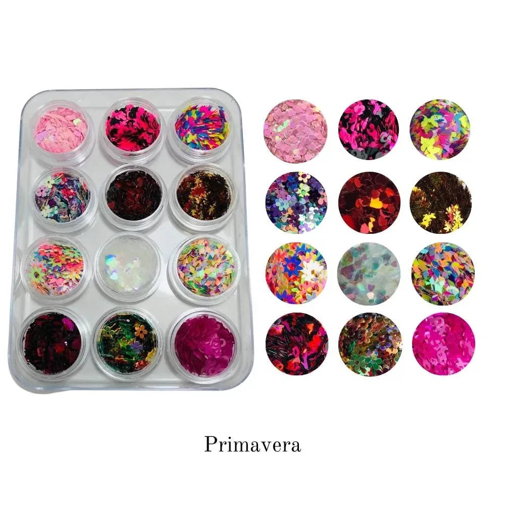 Colección confetis 12 unidades - Primavera