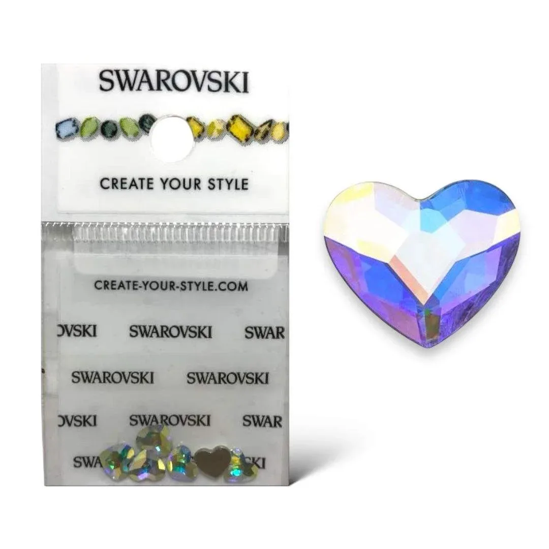 Cristal Swarovski Heart  AB  6mm