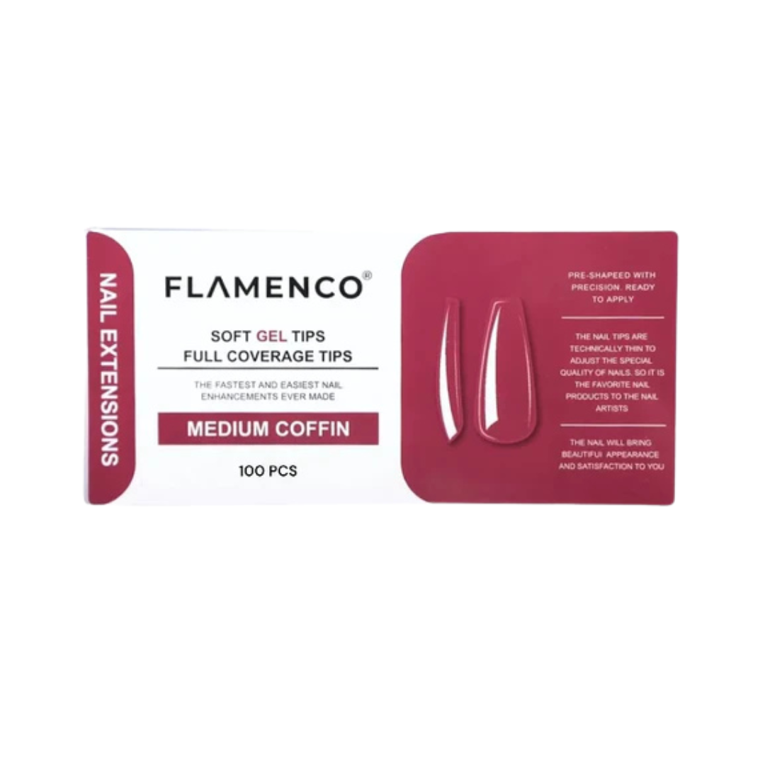 Tips Soft Gel Flamenco Coffin
