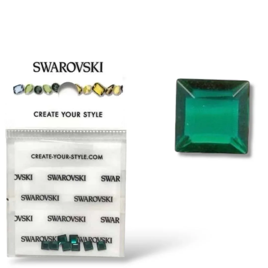 Cristal Swarovski Square Esmerald 3 mm