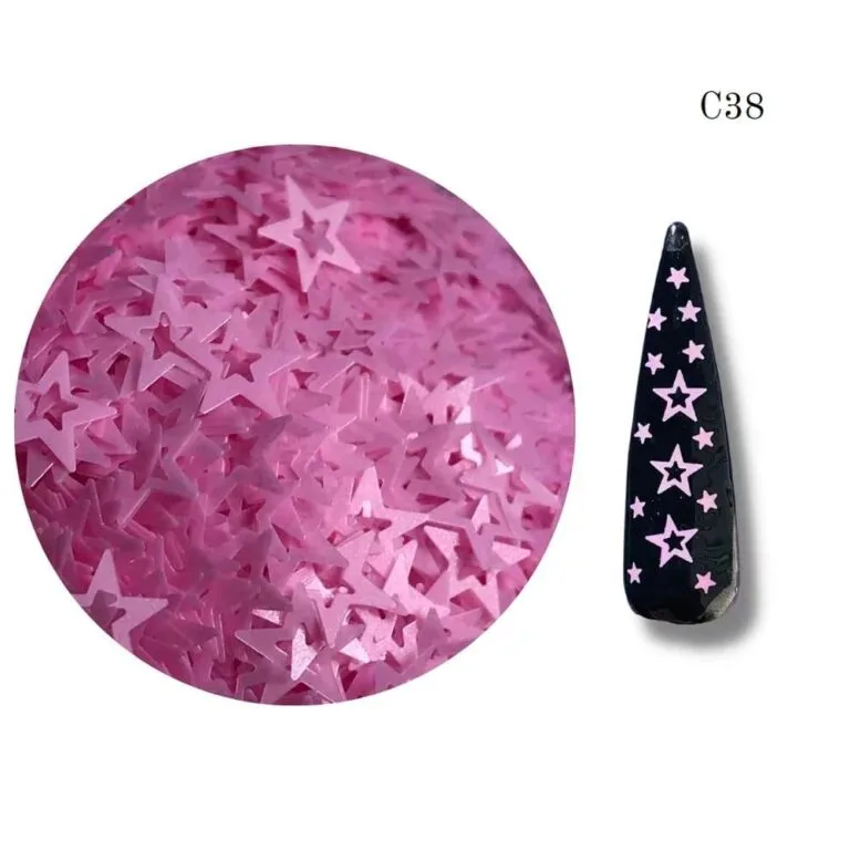 Confeti Estrellas Rosadas 3gr C-38