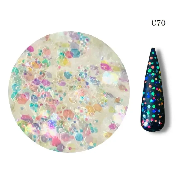 Confeti Hexagonos Mix Tornasol 3gr C-70