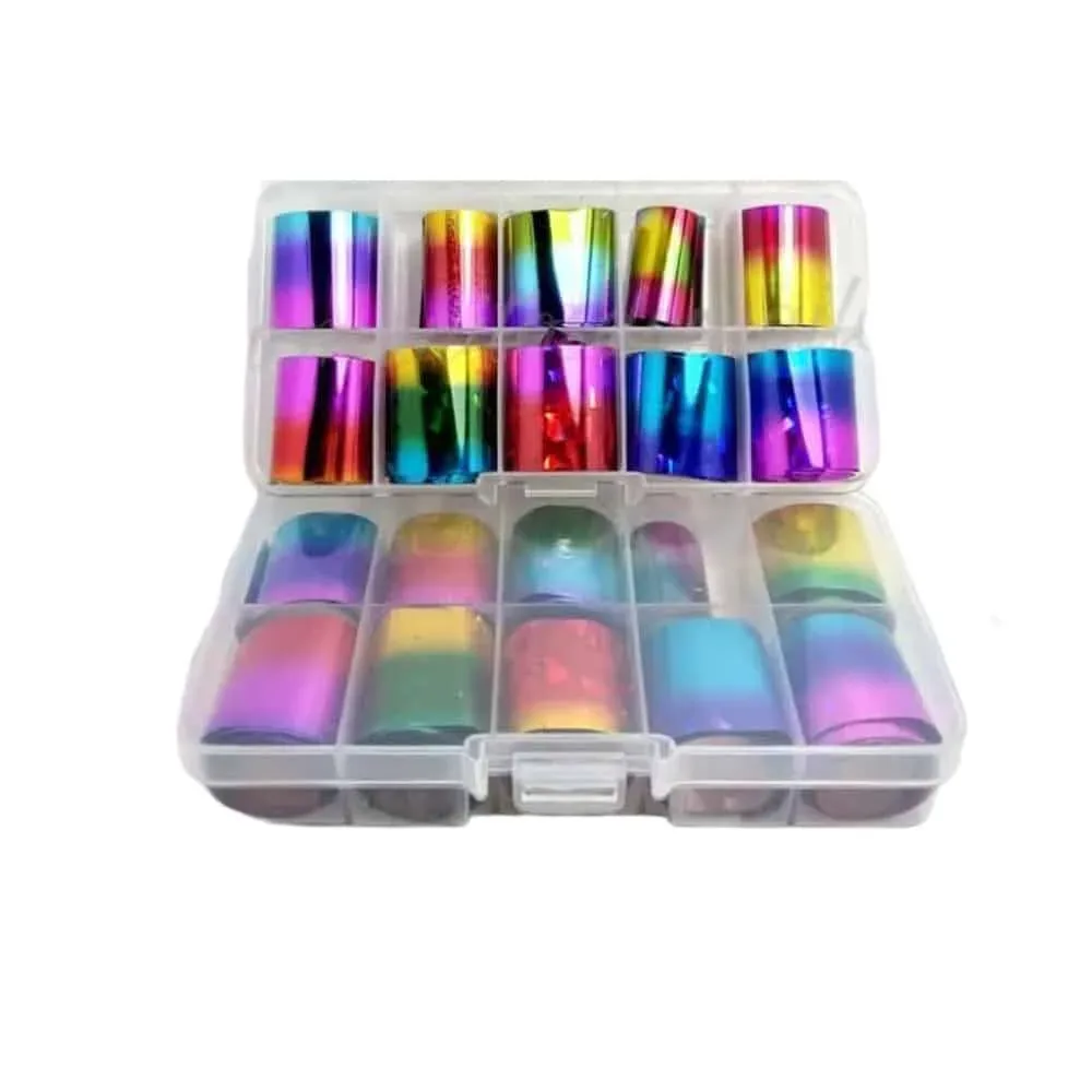 Caja de Foil 10 Diseños Arcoiris