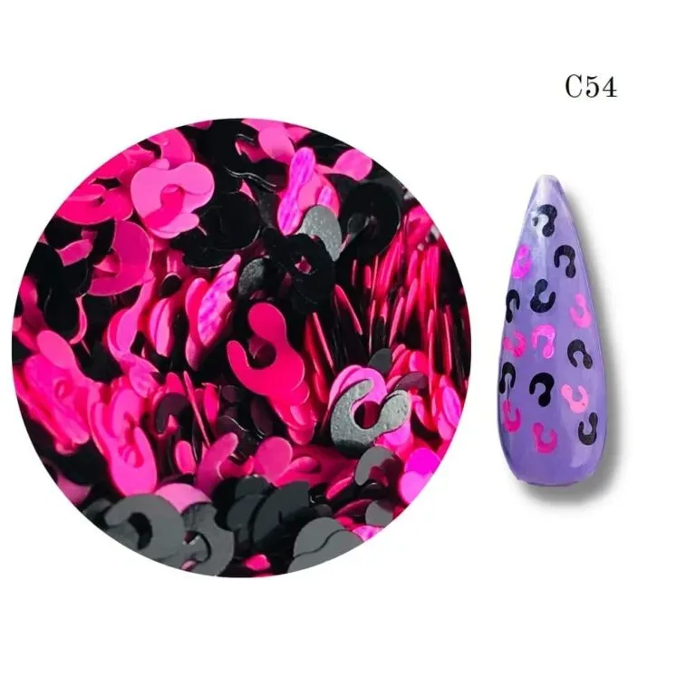 Confeti Animal Print Rosado - Negro 3gr C-54